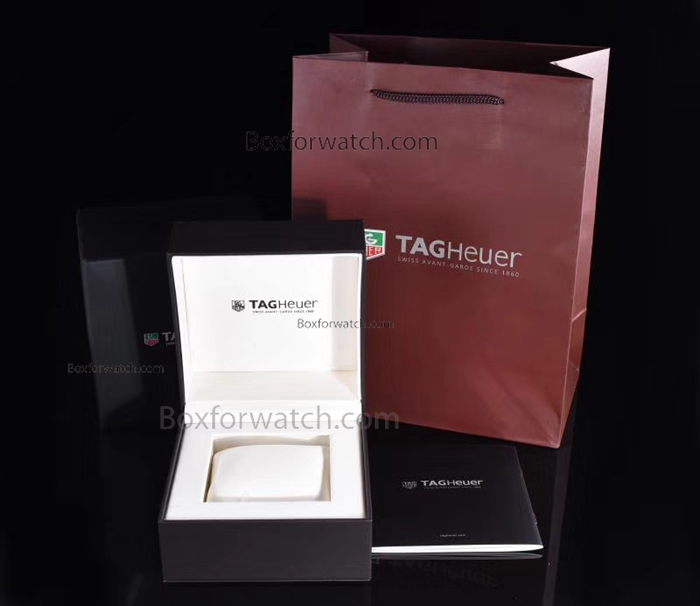 Tag Heuer Black Leather Watch Box white Inner Copy Boxes